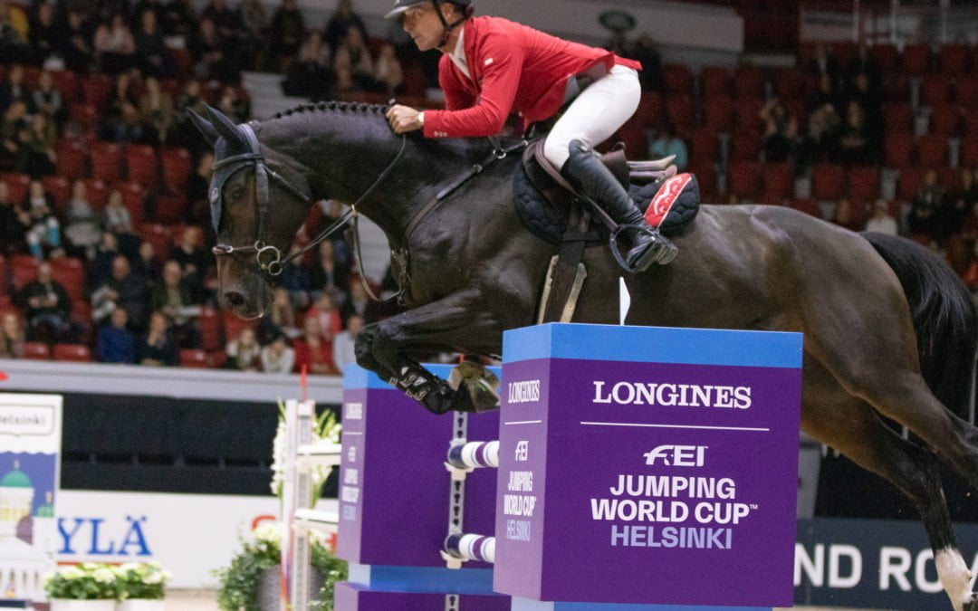 Pius Schwizer claims the win in Fortum HorsePower 145 cm