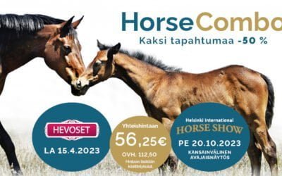 Upea lippupaketti tarjoushintaan – HorseCombo Hevoset-messuille ja HIHSiin