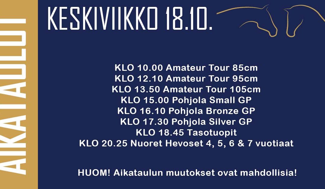 Keskiviikon aikataulu