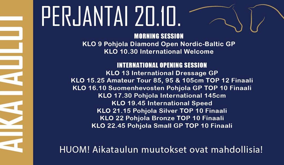 Perjantain aikataulu