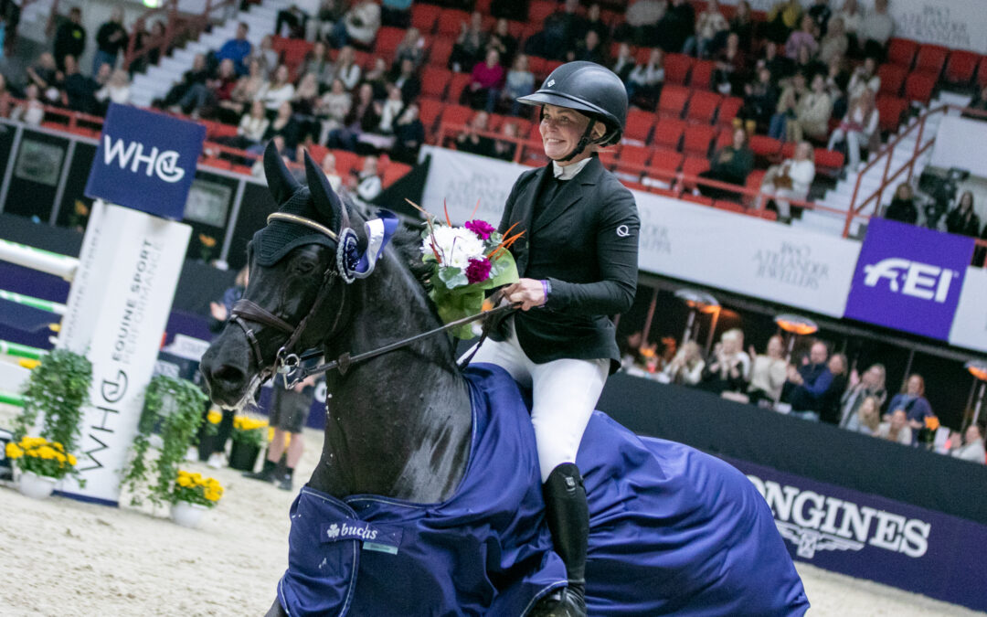 Petra Heikkinen jumps to victory in Ticketmaster International 140 cm